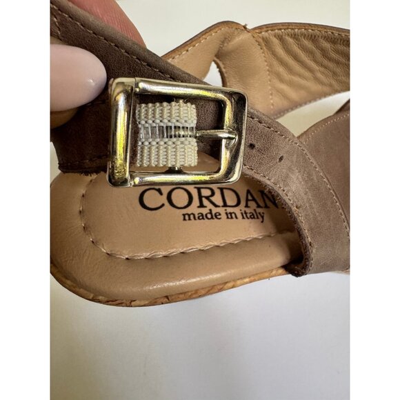 Cordani Womens Suede Leather Randie Platform Cork Wedge Sandals Size 7.5 Italian - Picture 14 of 16